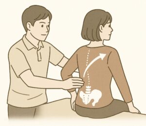 肩こりを“揉んで和らげる”のではなく、“起こりにくい体”に整える。
姿勢分析とカウンセリングの画像