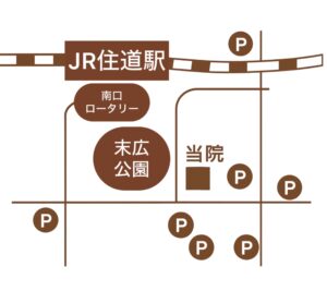 JR住道駅徒歩2分、近隣パーキング地図